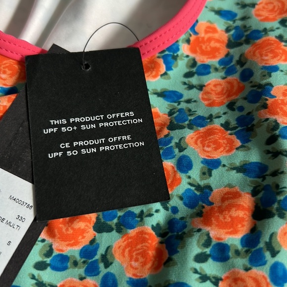 Marc by Marc Jacobs Jerrie Rose One Piece Swimsuit in Pale Jade Multi Size Small - Picture 5 of 15